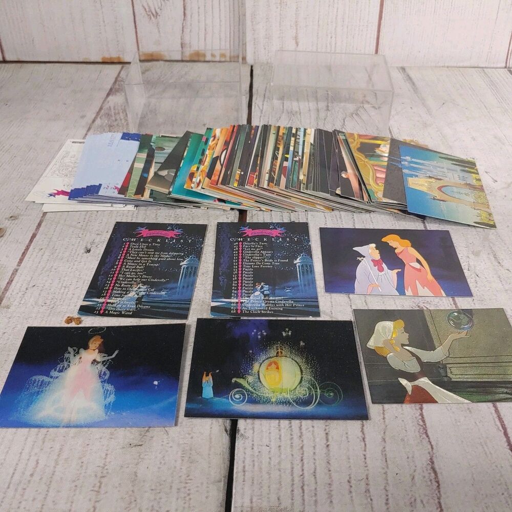 Lot Of 100+ Disney Cinderella 1995 Skybox Trading Cards Inserts - with Case